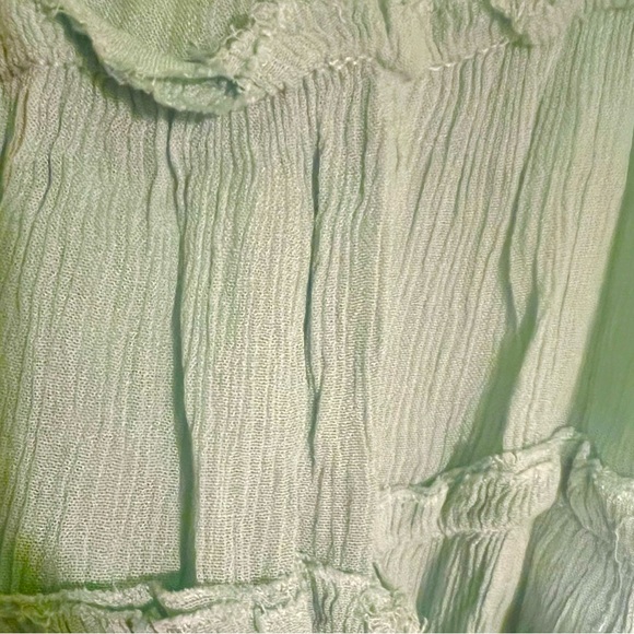 Free People Extratropical Romantic Open Back Tiered Ruffle Pastel Color Maxi - Picture 12 of 12